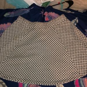black and white skirt